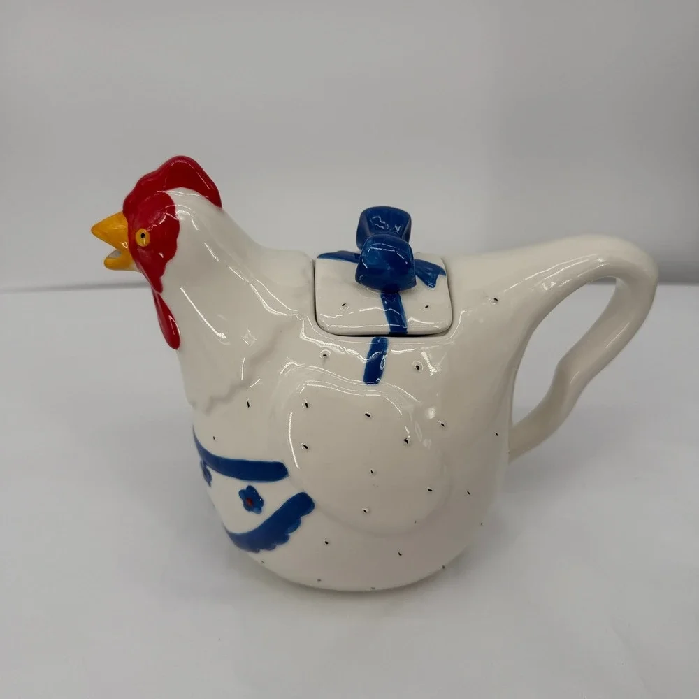 Casa‎ Vero by ACK Ceramic Chicken Hand Painted Farmhouse Kitchen Canister